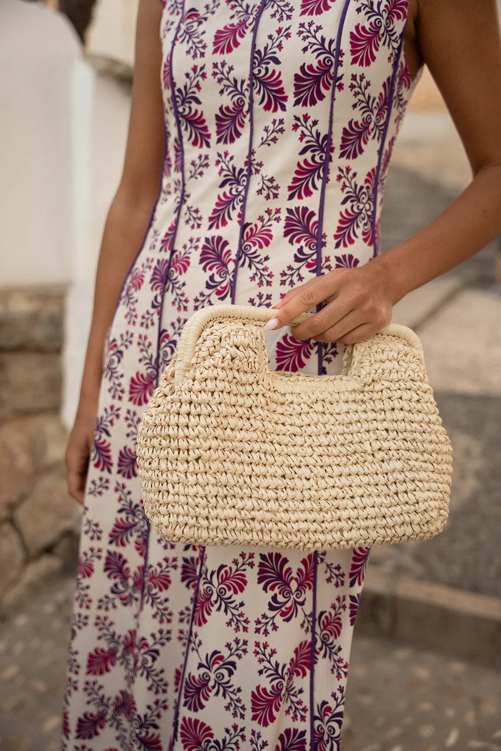 Cartera de rafia | Blanca - Image 3