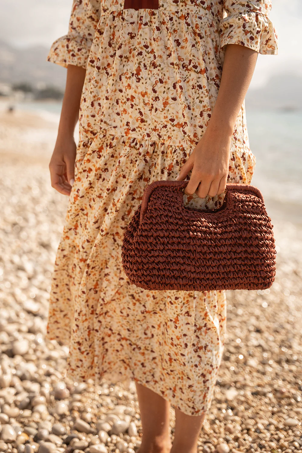 Cartera de rafia | Teja - Image 3