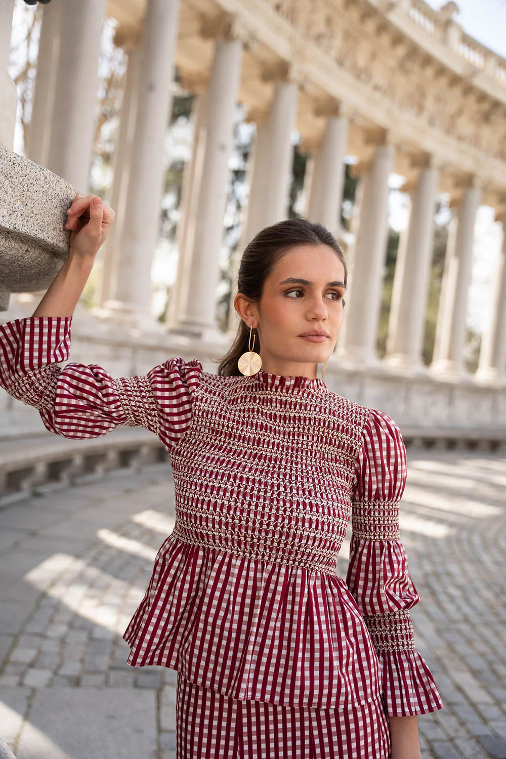 Falda midi con pinzas | Carmen - Image 3