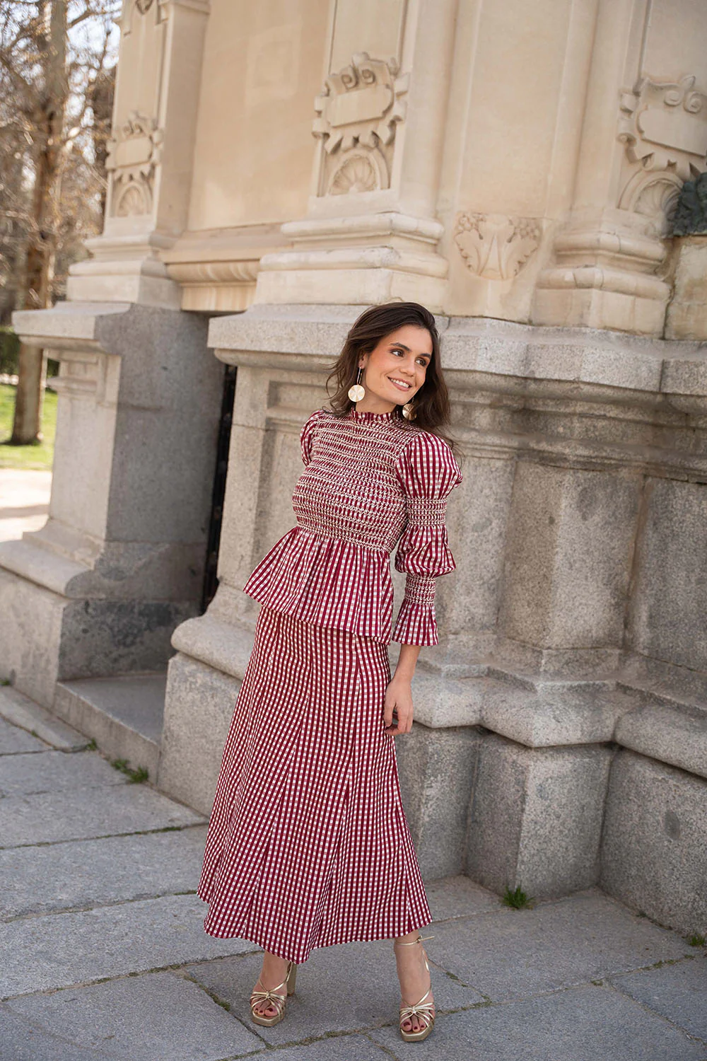Falda midi con pinzas | Carmen - Image 4